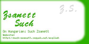 zsanett such business card